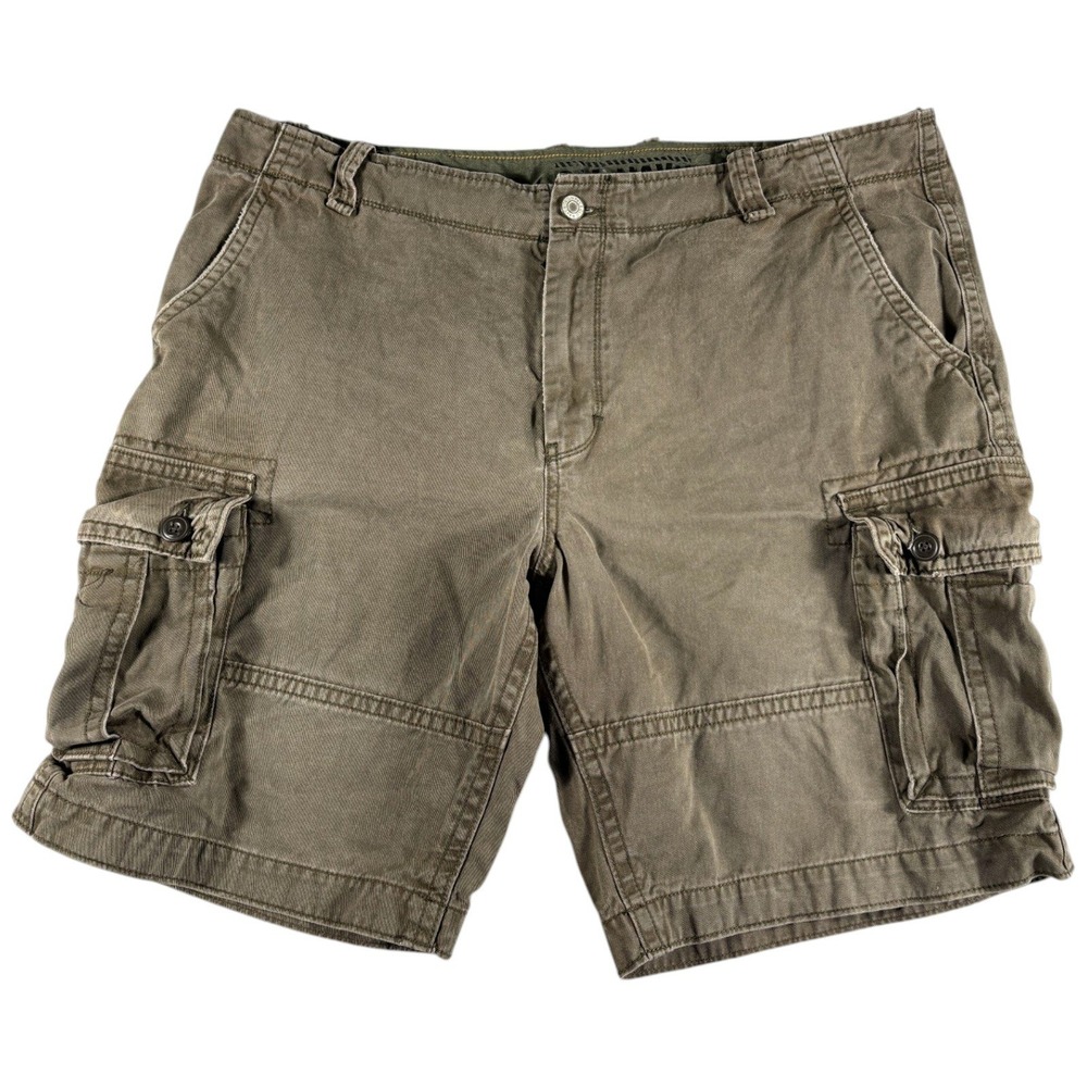 Old Navy Cargo Shorts Men's 40 Brown Faded Relaxed Y2K Workwear Grunge Baggy